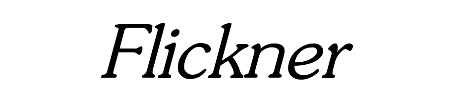 Flickner Italic cкачати шрифт безкоштовно
